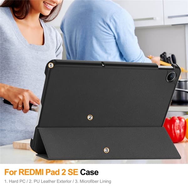 Xiaomi Redmi Pad 2 9.7 / Pad 2 SE Tabletin Suojakotelo Black