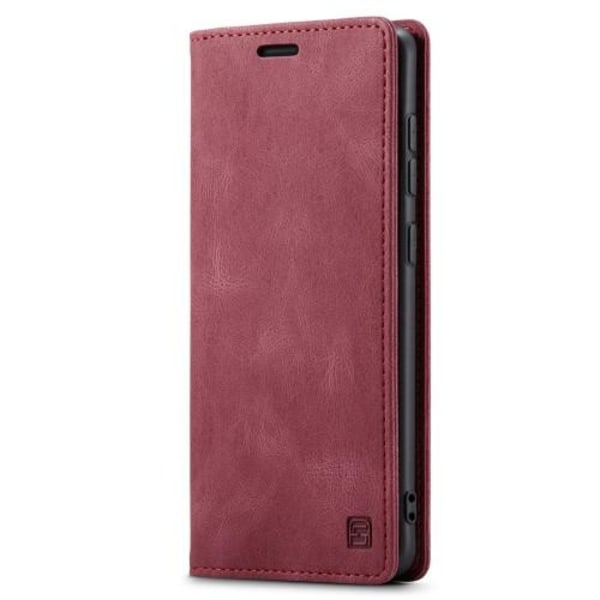 AUTSPACE A01 Retro Lommebokveske for Samsung Galaxy S23+ (Plus) - Rød Red
