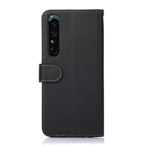 KHAZNEH Sony Xperia 1 IV Plånboksfodral Svart/Röd Svart