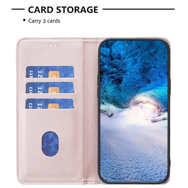 BINFEN COLOR Til Google Pixel 8a Etui PU Læder Telefoncover Pink gold