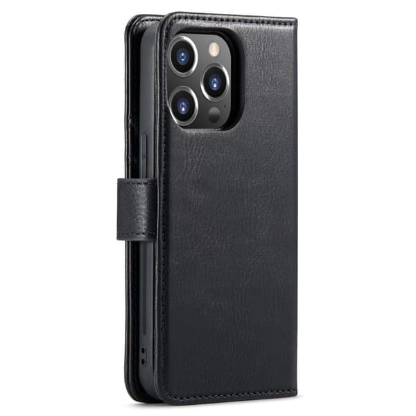 iPhone 15 Pro Max DG.MING Irrotettava 2 - in - 1 - lompakkokuori Black