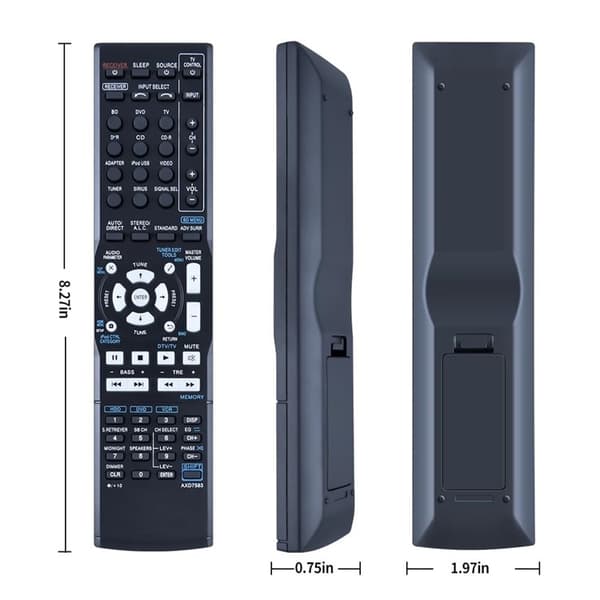 Fjernkontroll Utskiftning for AXD7583 for Pioneer AV-receiver Stereo System Black