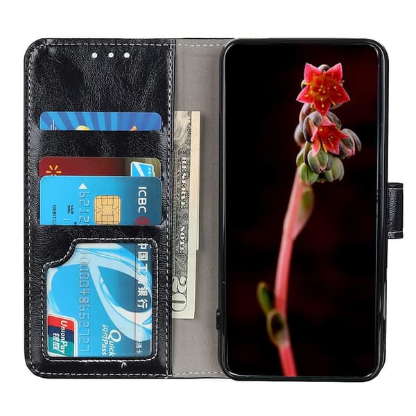 OnePlus 8 Lommebok - cover - Sort Black