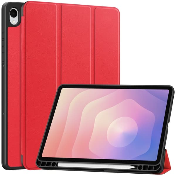 Trifoldet stativ Smart Taske til Samsung Galaxy Tab S11 Red