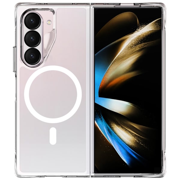 För Samsung Galaxy Z Fold6 5G Skal Kompatibelt med MagSafe Transparent Mobilskal Transparent