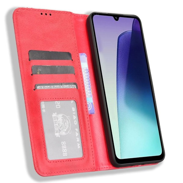 Xiaomi Redmi 14C Lompakkoteline Käännettävä Puhelinkotelo Red