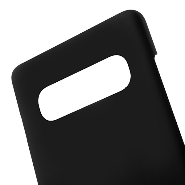 Rubberized Hard Plastic Phone Case for Samsung Galaxy S10 Plus - Black Black