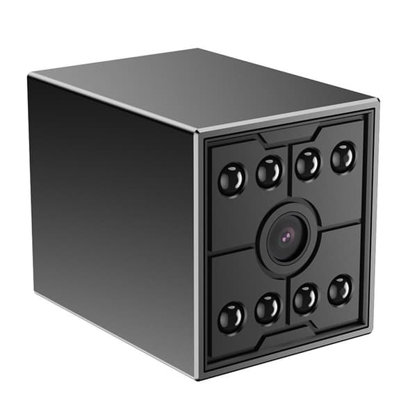 WiFi HD Mini Nattsynskamera Fjernovervåking Bevegelsesdeteksjon Sikkerhetskamera Black