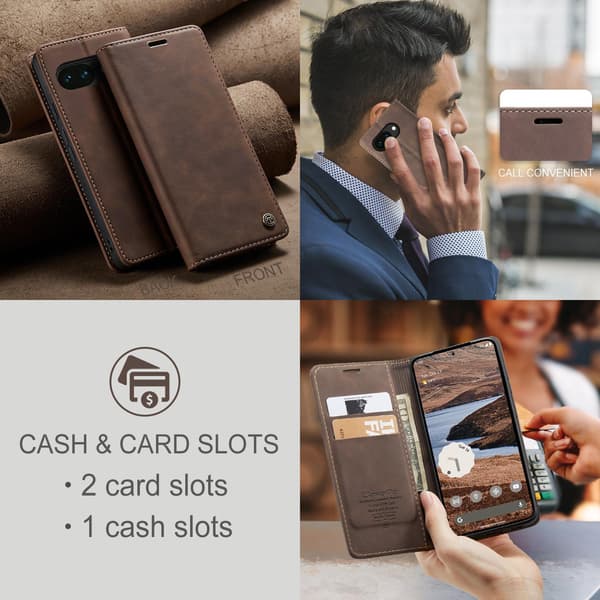 CASEME Google Pixel 10A Kotelo Teline Puhelinkotelo Dark brown