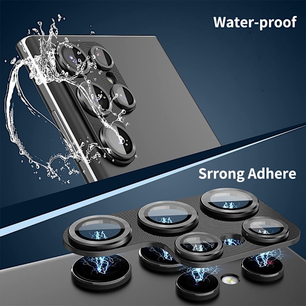 Til Samsung Galaxy S25+ Kameralinsebeskytter ENKAY Metalring Linsefilm Silver