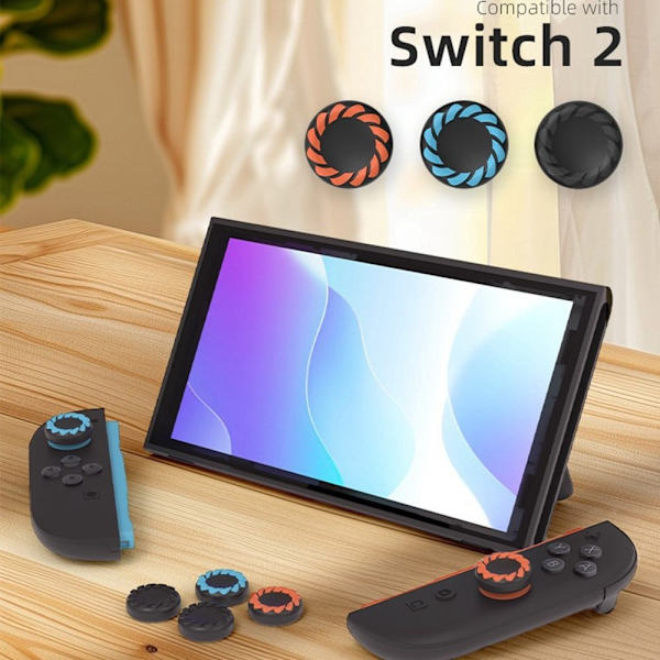 Kompatibelt med Nintendo Switch 2 4 st Joy-Con tumgrepp - orange+blå Orange