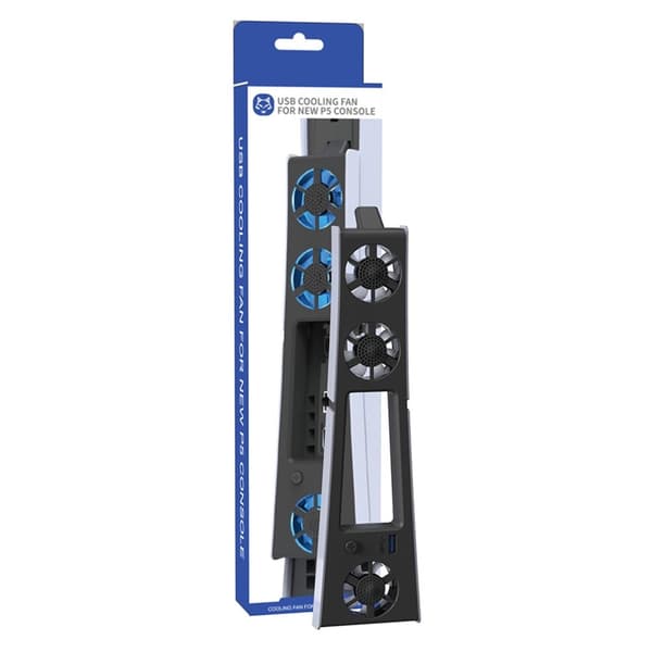 HONSON bakre kjølefan for Playstation 5 PS5 Slim-konsoll Black