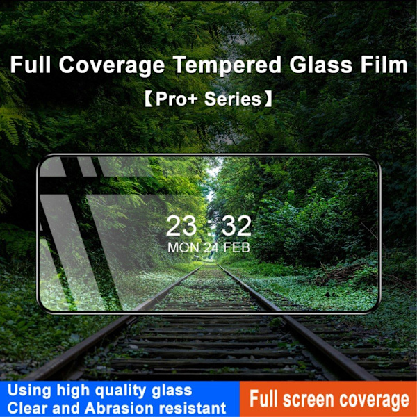 Google Pixel 8 IMAK Pro+ fuld dækning hærdet glas, sort Transparent