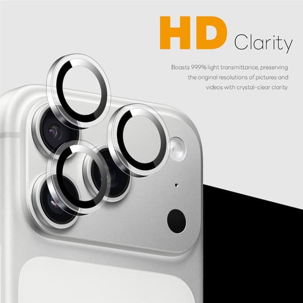 NORTHJO Kameralinsebeskytter med metallring til iPhone 18 Pro / 18 Pro Max Transparent