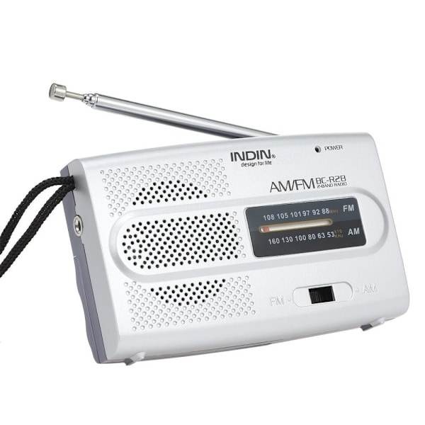 INDIN BC-R28 AM FM kannettava taskuradio minikaiuttimella Blue