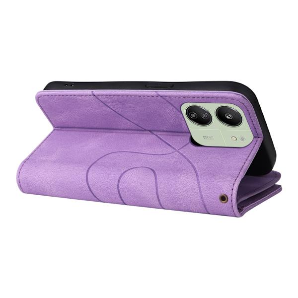 KT Wallet Case til Xiaomi Redmi 13C - Lilla - sort Purple