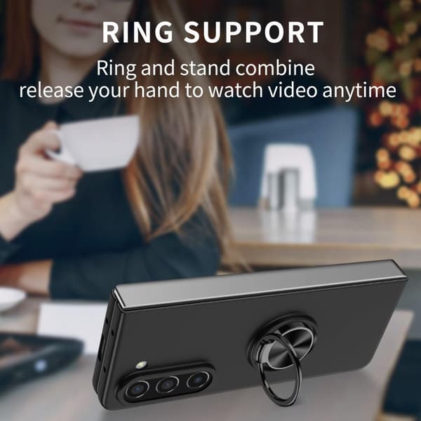 Til Samsung Galaxy Z Fold 5 5G telefonetui Ring Kickstand Cover Black