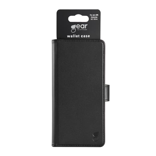 GEAR Walletsuojakuori Musta - Samsung Galaxy S21 Ultra Black