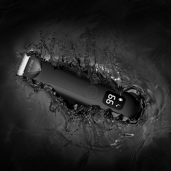 LILIPRO Elektrisk Kropshårstrimmer LED-display Privatdelstrimmer Black