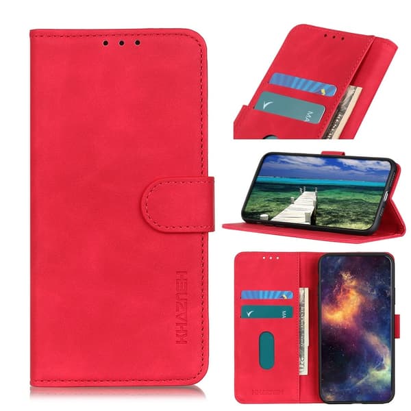 KHAZNEH Til Xiaomi 17T Lommebokdeksel Retro Red
