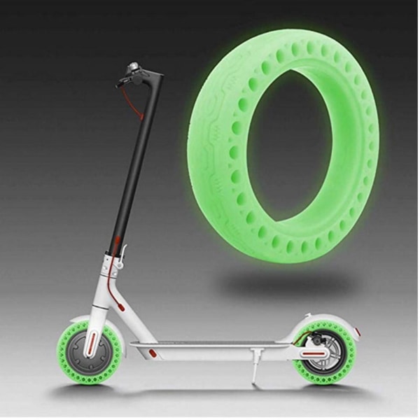 Natfluorescerende gummidæk til Xiaomi Mijia M365 elektrisk scooter 2stk Green