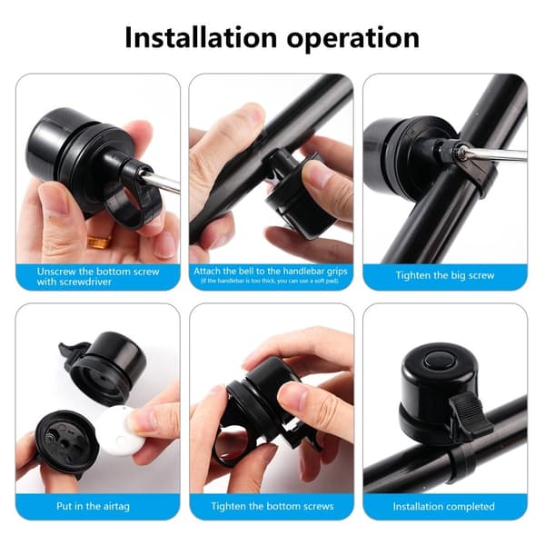 Ring Bell Cykel inkl. Anti-Lost Tracker Global Finder Smart Locator iPhone Black one size