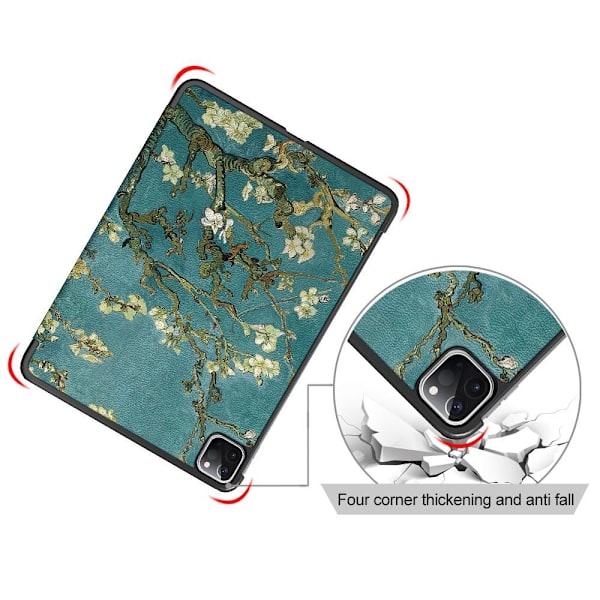 iPad Pro 11" 2021/2020/2018 Slim fit tri-fold fodral - Blossom multifärg