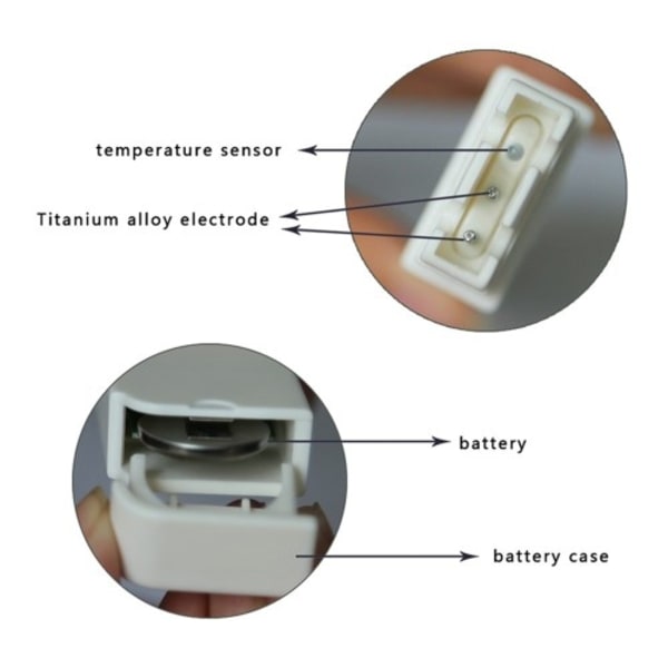 3-in-1-ilmaisintesti vedenlaadulle LCD TDS EC TEMP -testikynä Lämpötila White