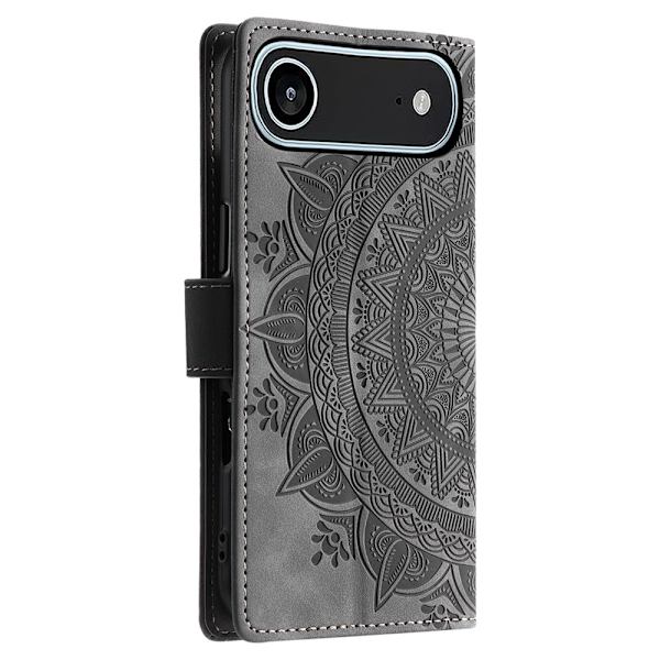 Til iPhone Air Stand Cover Totem Tegnebogsetui Grey