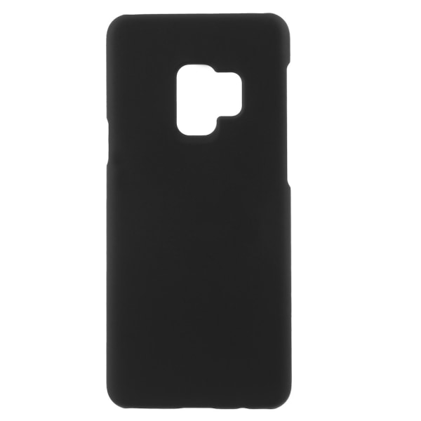 Til Samsung Galaxy S9 Gummibelagt hård plastik taske - Sort Black