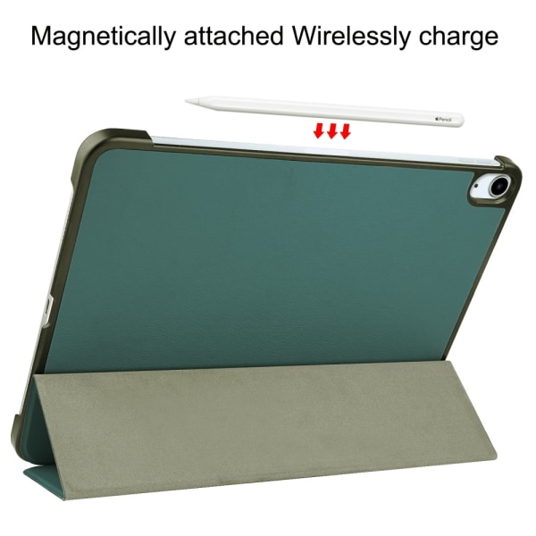 Etui for iPad Air 11 (2024) - Tri-fold Stativ Tablettdeksel - Grønn Green
