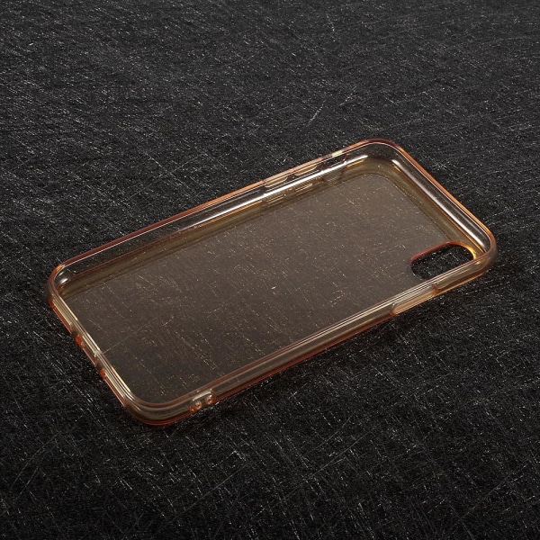 iPhone X Transparent Soft TPU Jelly Case - Gold Gold