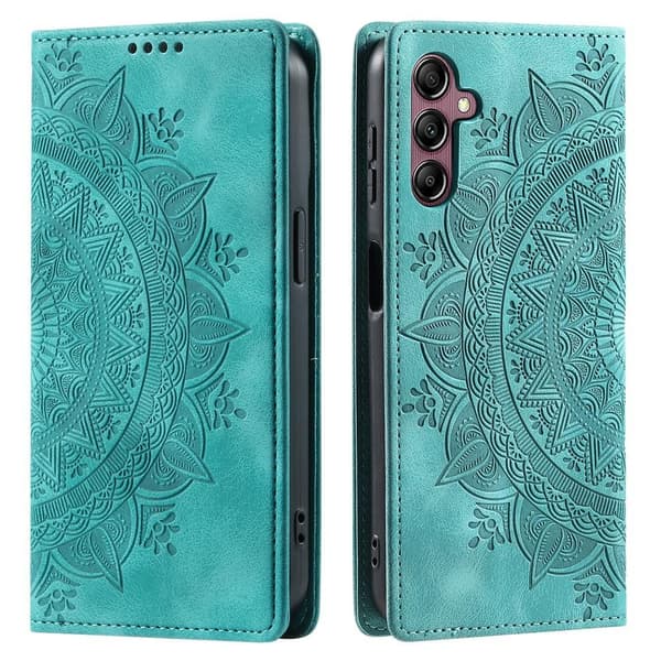 Til Samsung Galaxy A57 5G cover med magnetisk lukning med præget mønster Mint
