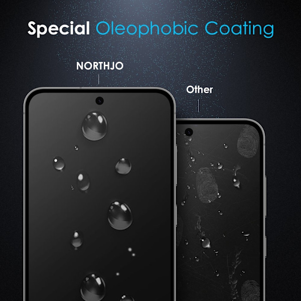 NORTHJO Til Samsung Galaxy S25 Privacy Screen Protector Hærdet Glas Anti-Spy Black