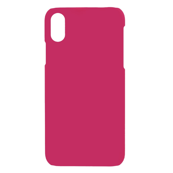 Gummibelagt plastik cover til iPhone X Cerise