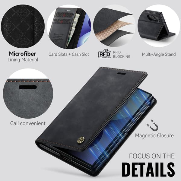 CASEME Telefonpungcover til Samsung Galaxy Z Fold8 Black