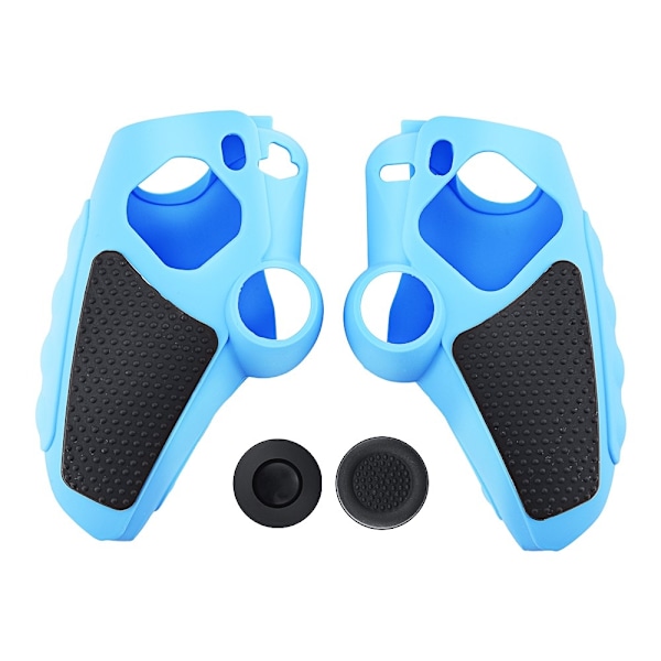 Playstation 5 / PS5 Silikon Skin Skal Fodral Anti-Slip Skydd + Joystick Caps - Blå Blå