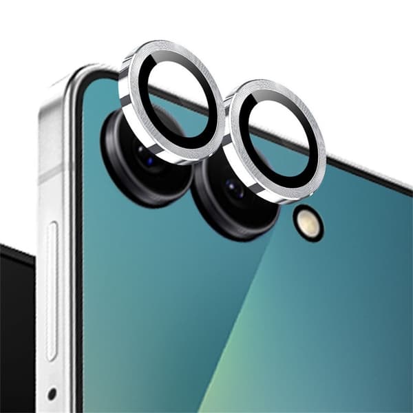 NORTHJO 1 sett Kameralinsebeskytter for Samsung Galaxy Z Flip8 Silver