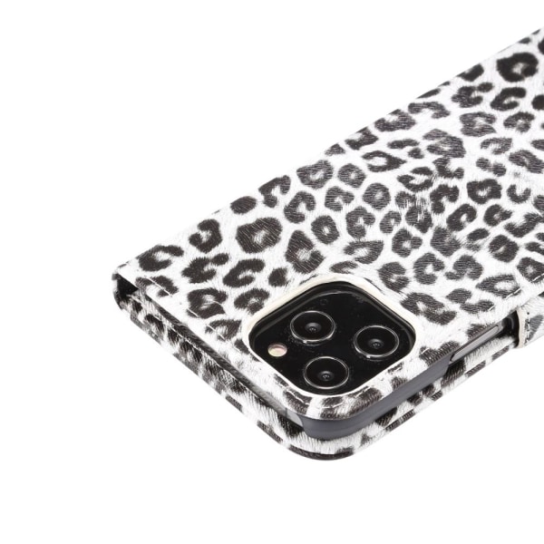 iPhone 12 Pro Max Plånboksfodral Fodral Leopard - Vit Vit