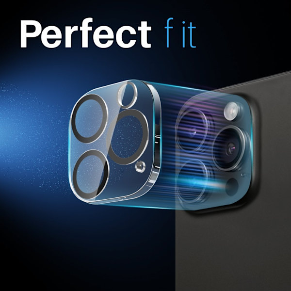 NORTHJO 2-Pack Kameralinsskydd för iPhone 16 Pro / 16 Pro Max, Härdat Glas Svart