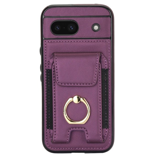För Google Pixel 8a Kickstand Case Telefonfodral med Kortfack - Lila Lila