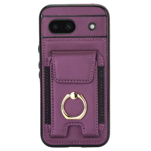 Google Pixel 8a Kickstand Case Puhelimen Suojakotelo Korttipaikoilla Purple