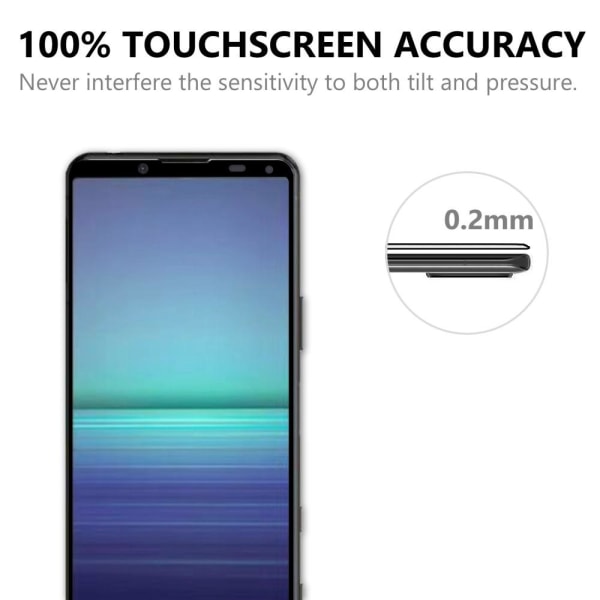 Koko näytön täysi liima karkaistu lasi Sony Xperia 5 II Transparent