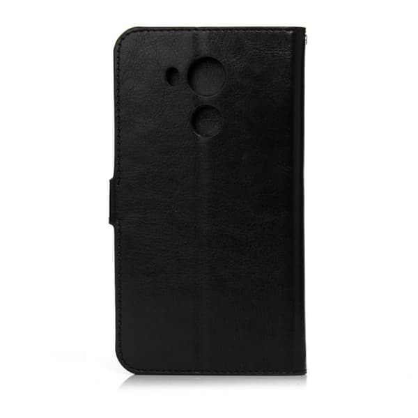 Crazy Horse Stand Læder Pung Taske til Huawei Mate 8 - Sort Black