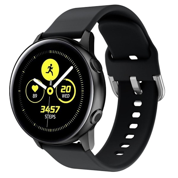 Armbåndstropp til Samsung Galaxy Watch Active Active2 20MM - Svart Black
