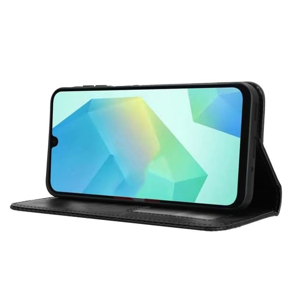 Wallet Stand Flip - telefonetui til Samsung Galaxy A16 5G / A16 4G - Sort Black