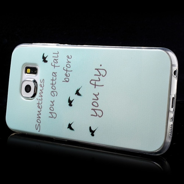 Samsung Galaxy S6 TPU skal Fall Before You Fly Purple