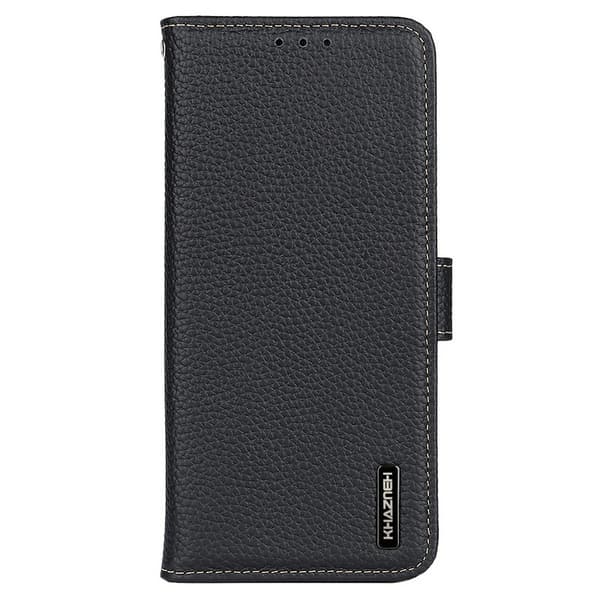 KHAZNEH Nahkainen puhelimen lompakkokotelo iPhone 18 Pro Max / 17 Pro Max puhelimille Black