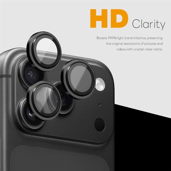 NORTHJO Kameralinsebeskyttelse til iPhone 18 Pro / 18 Pro Max Black
