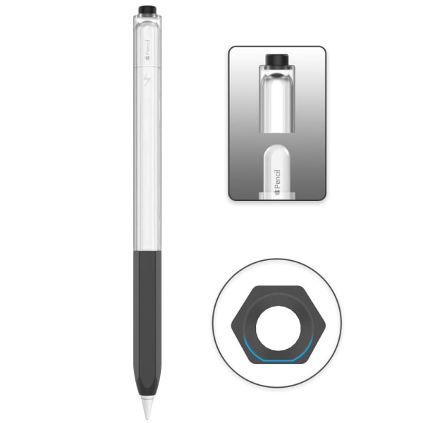 Apple Pencil (2:a gen) AHASTYLE PT-LC05 Pennskydd Silikon fodral Svart